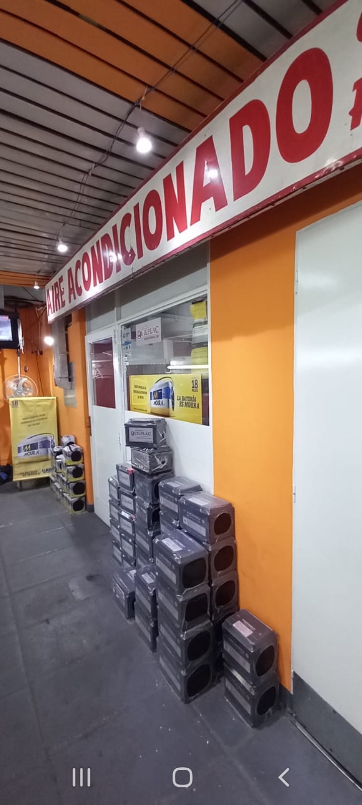 Batería instalada en el vehículo